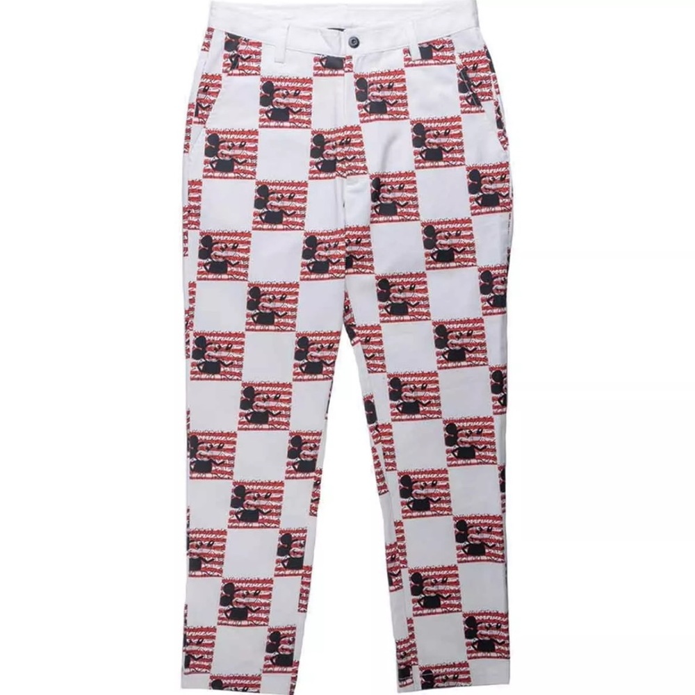 Disney Mickey Mouse X Keith Haring Checker Board Pants NWT Sz. 34 X 30 Skater